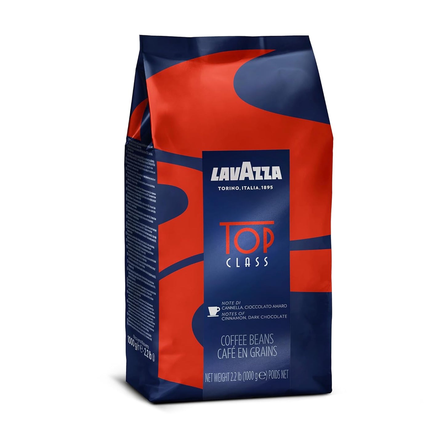 Lavazza Whole Bean Coffee - Top Class Medium Espresso Roast, 2.2LB | Pack of 6