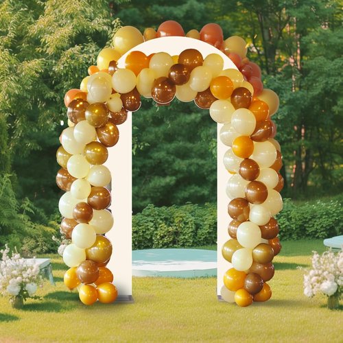 Babenest 7.2Ft Spandex Open Arch Backdrop - Fitted Double-Sided U-Shaped Cover for Weddings & Events | Ivory