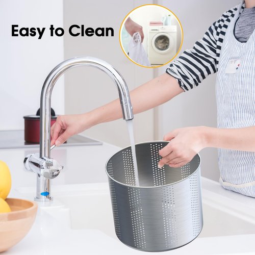 EJWOX Manual Cheese Press, 0.8 Gallon Heavy Duty Food Press for Cheese, Tofu & Vegetable Dehydration – Stainless Steel Basket Herb & Tincture Press with Filter Bags, Not for Hard Fruits