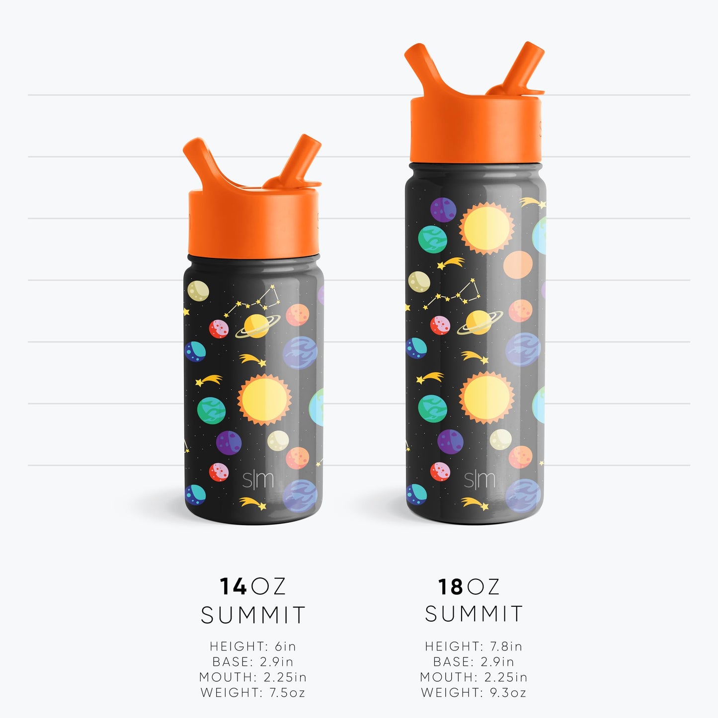 Simple Modern Kids Summit Water Bottle with Straw Lid | 14oz Stainless Steel Cup Insulated Tumbler for Toddlers, School | Tractor Fun
