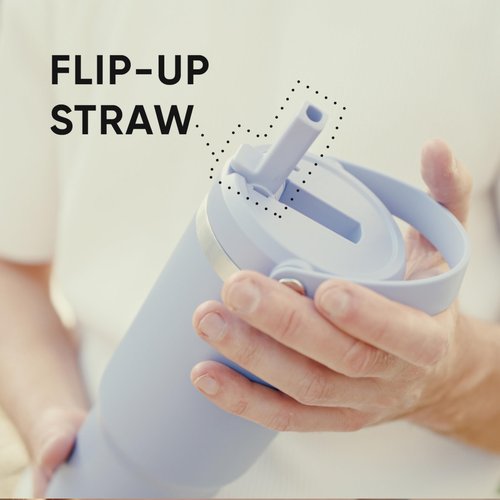 Hydrapeak Nomad 32 oz Tumbler with Handle and Straw Lid, Leakproof, Double Insulated, 32oz Cup Stainless Steel (ST-Latte)