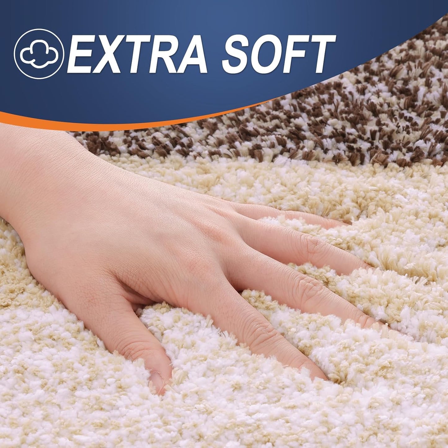 OLANLY Large Bathroom Rugs - Extra Soft Microfiber Mat 40x24 | Quick Dry & Machine Washable, Brown