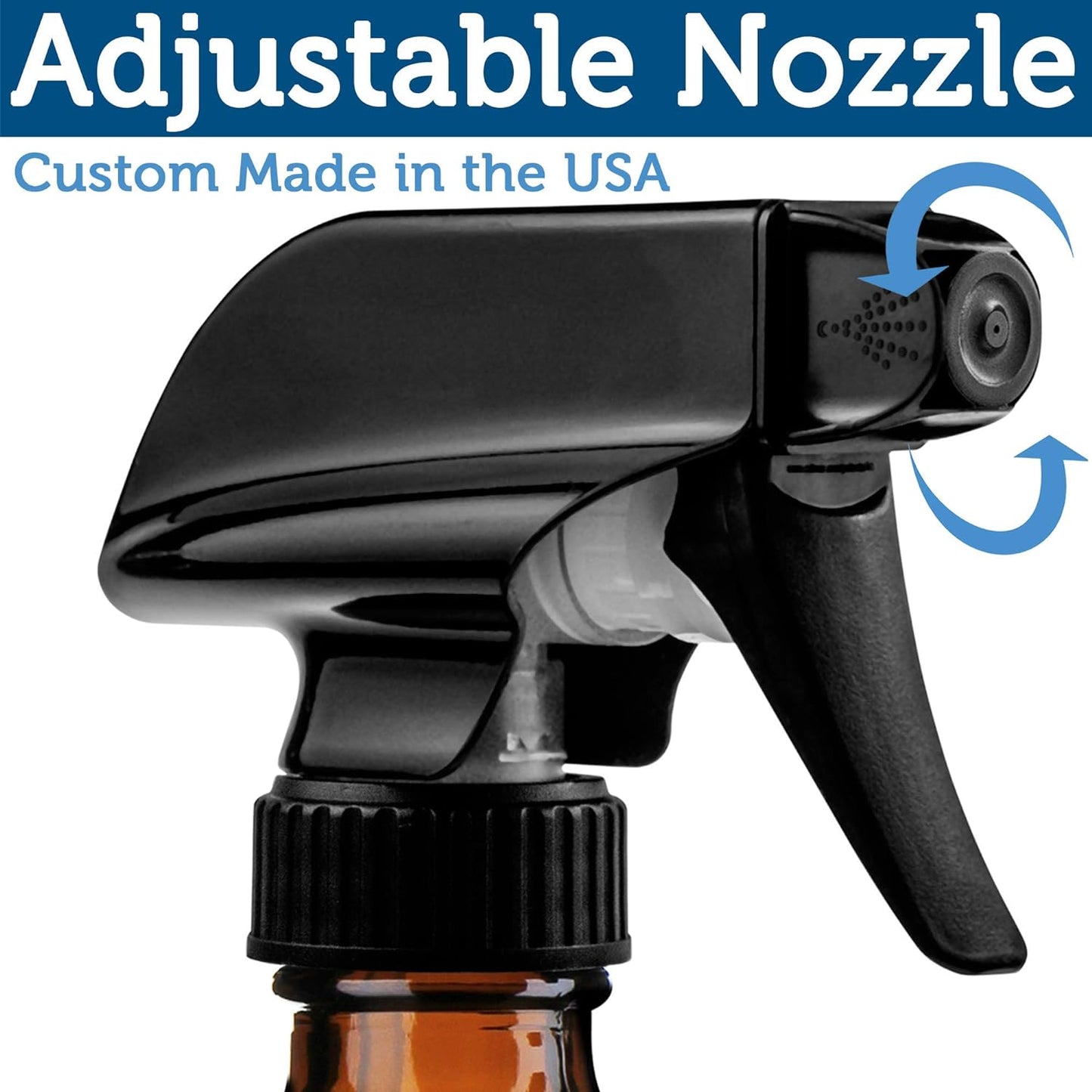Sally's Organics Amber Glass Spray Bottles - 16oz Refillable 2-Pack for Essential Oils & Cleaning Solutions - Durable Nozzle