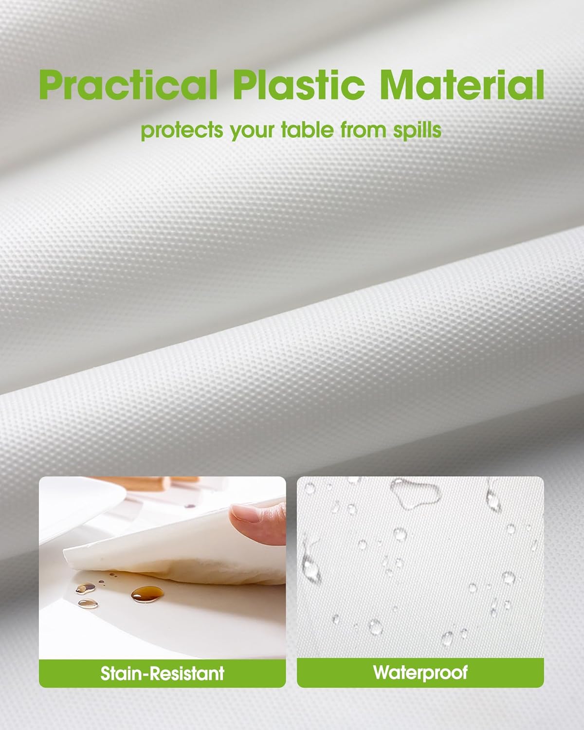 Pureegg Disposable Table Cloths - 10 Pack of 54 x 108 Inch White Rectangular Covers for Parties & Weddings
