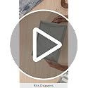 Grey 8-Grid T-Shirt Drawer Organizer for Clothes and Accessories