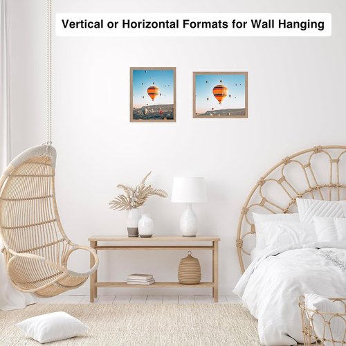 JCJMY 11x12 Rustic Brown Picture Frame - Versatile Wall Hanging or Tabletop Display | Shatter Resistant Plexiglass