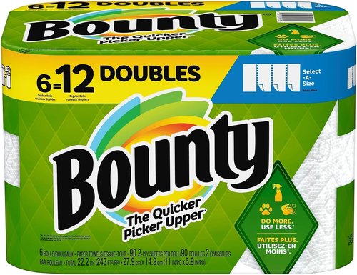 Bounty Select-A-Size Paper Towels - 2-Ply Kitchen Rolls with 110 Sheets per Roll | Bulk Pack