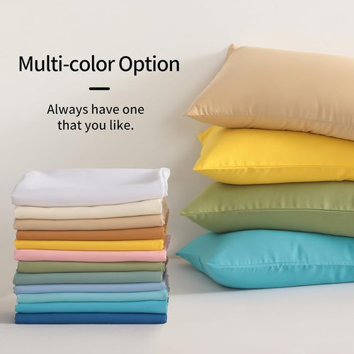 BEDSUM Microfiber Pillowcases Set of 2 - Soft, Wrinkle-Resistant, Easy Care | 20x26 Inches, White