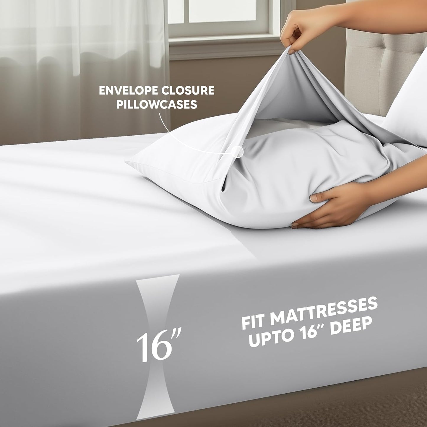 Utopia Bedding Full Size Sheet Set - Soft, Breathable Microfiber | 4-Piece in White, Oeko-Tex Certified