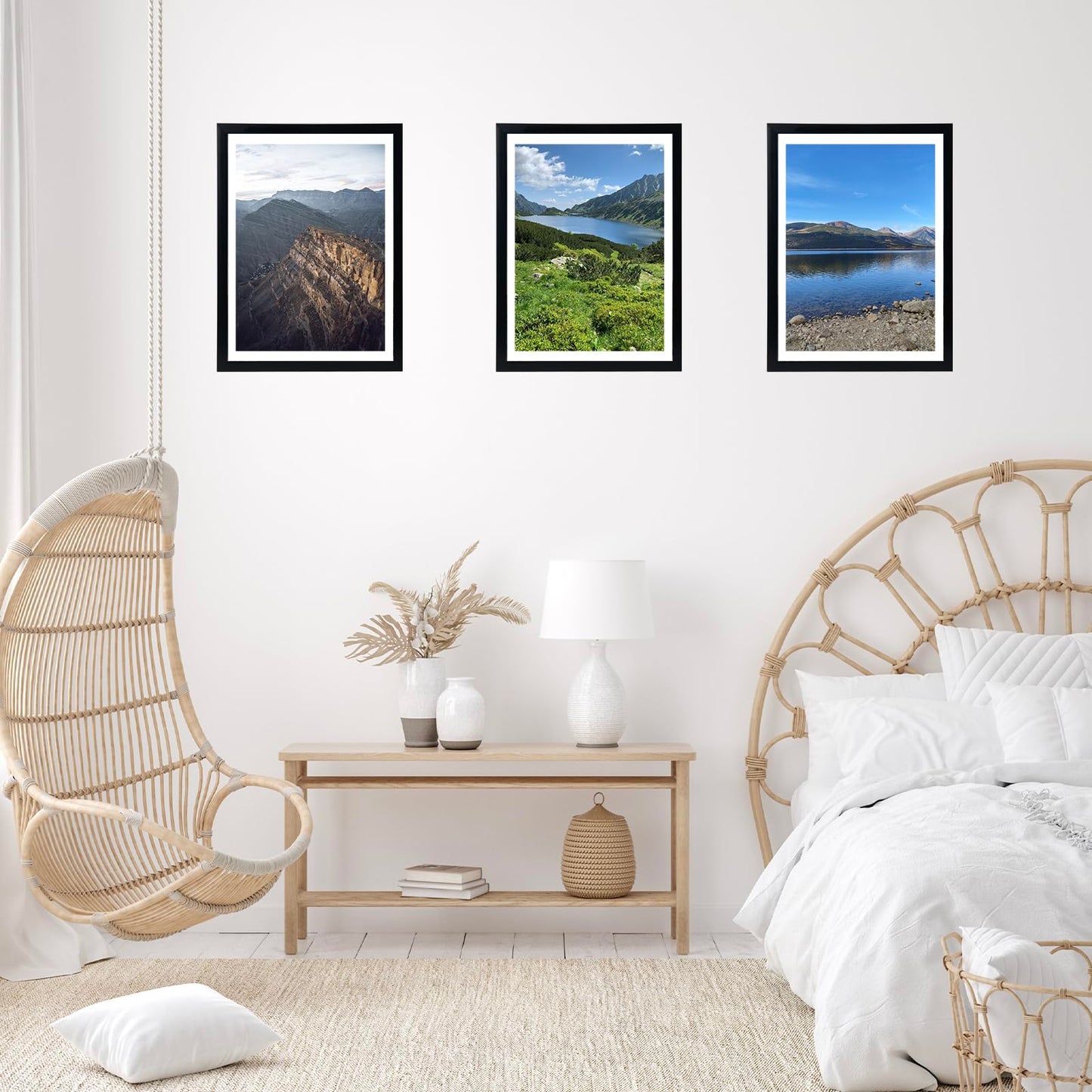 JCJMY 12x16 Picture Frame Set of 6 Black with 10x14 Mat for 30 x 40cm Diamond Art Painting, Display Photo 10x14 with Mat or 12 x 16 Without Mat, Wall Hanging Large Frame, 6 Pack, Black