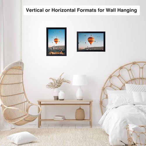 JCJMY 7x10 Picture Frame - Black Wall & Tabletop Display | Versatile Horizontal/Vertical Mounting