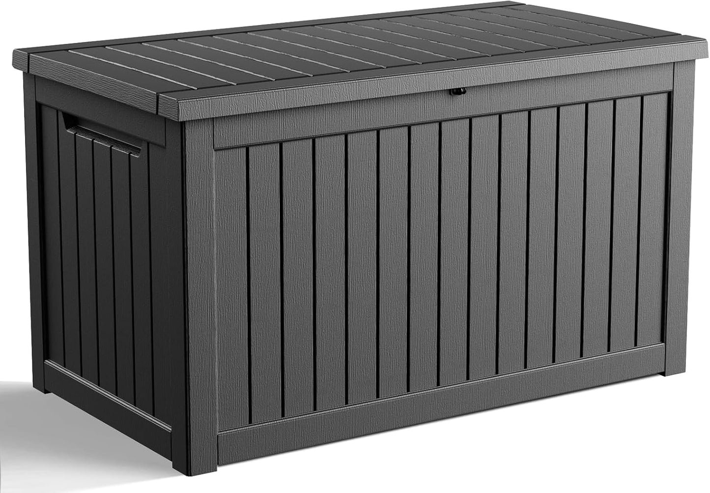 Skiennix 260 Gallon Outdoor Deck Box - Lockable Waterproof Storage for Garden Tools & Cushions | Black