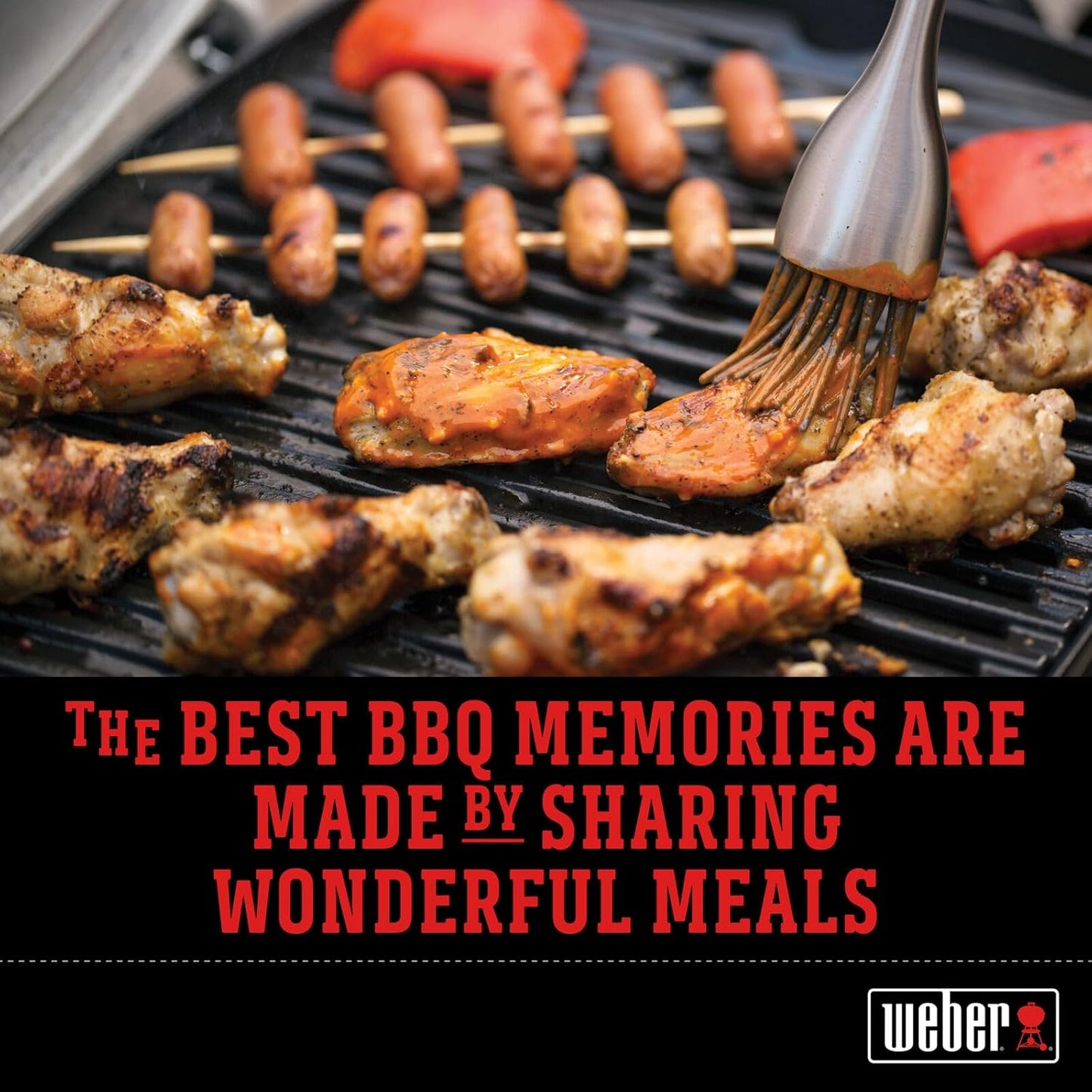 Weber Grilling Tool Set - Stainless Steel Tongs & 3-Sided Spatula with Non-Slip Handles