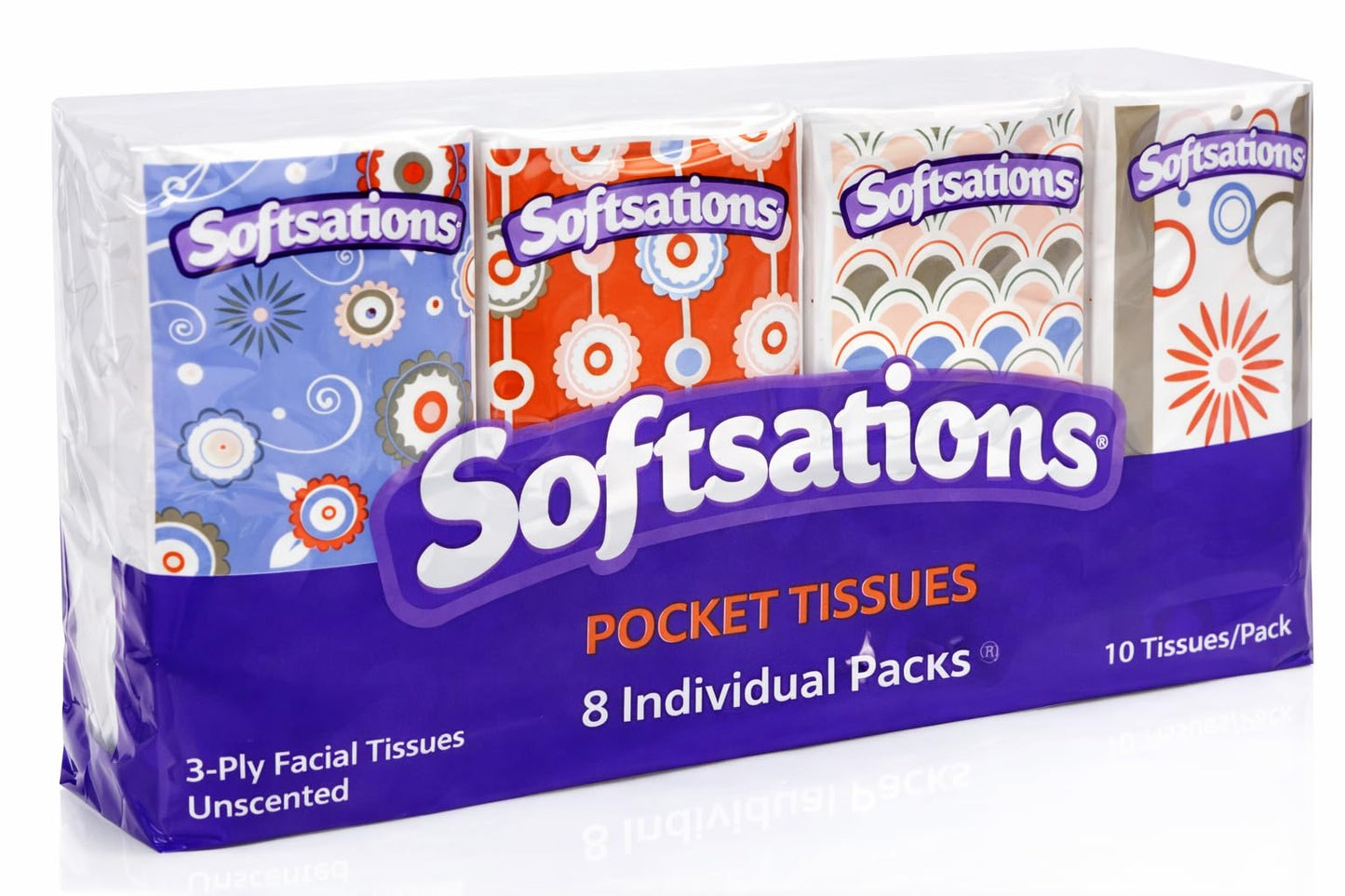 3,840 Count 3-Ply Pocket Facial Tissues – 384 Travel Packs with 10 Tissues Each, Bulk Value Pack