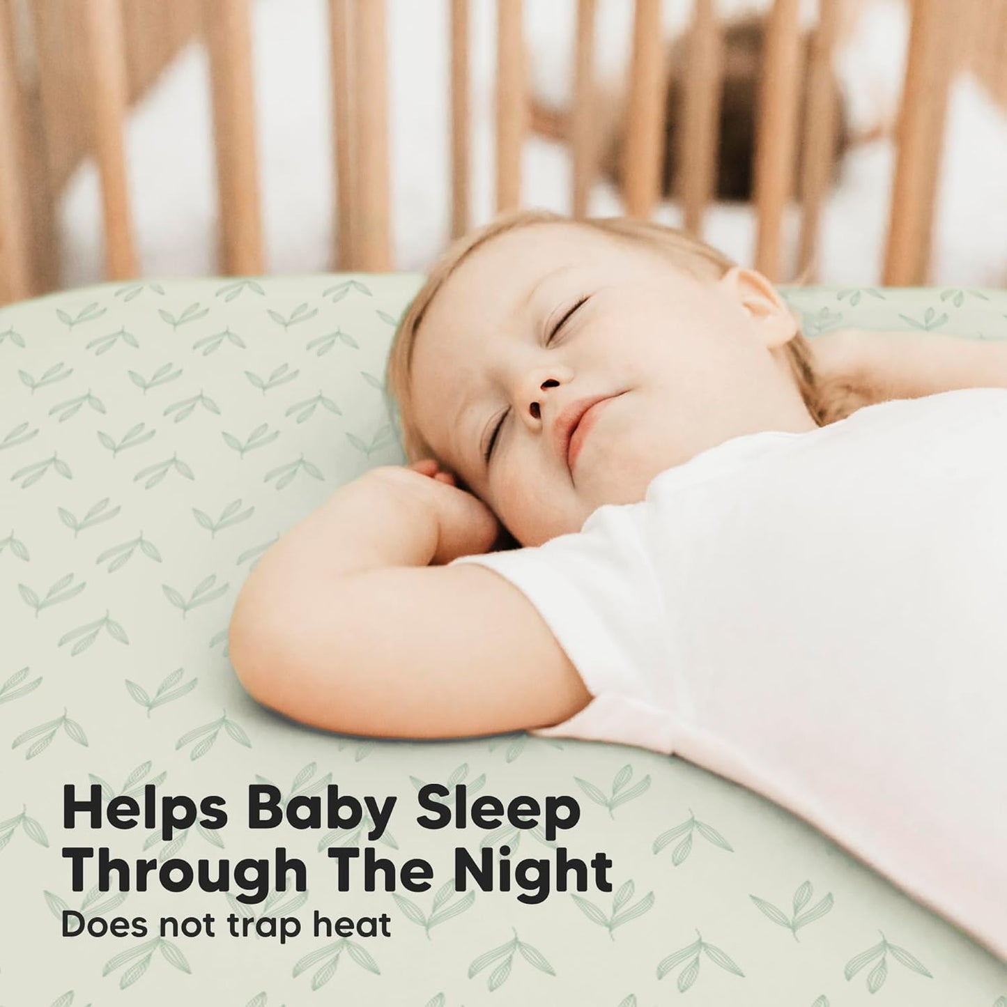 KeaBabies Baby Crib Sheets - Soft & Cozy 2-Pack Viscose Bamboo Fitted Mattress Covers | 52x28, Neutral Design