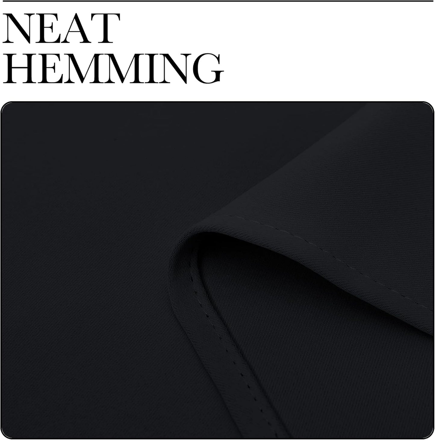 NICETOWN Blackout Curtains - Noise Reducing Thermal Insulated Drapes | 2 Panels, 66 x 60 Inch, Black