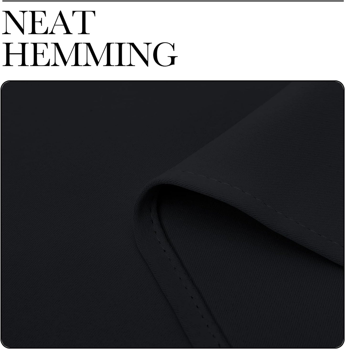 NICETOWN Blackout Curtains - Thermal Insulated Grommet Drapery Panels for Living Room | 2 Panels, 29" x 45", Black