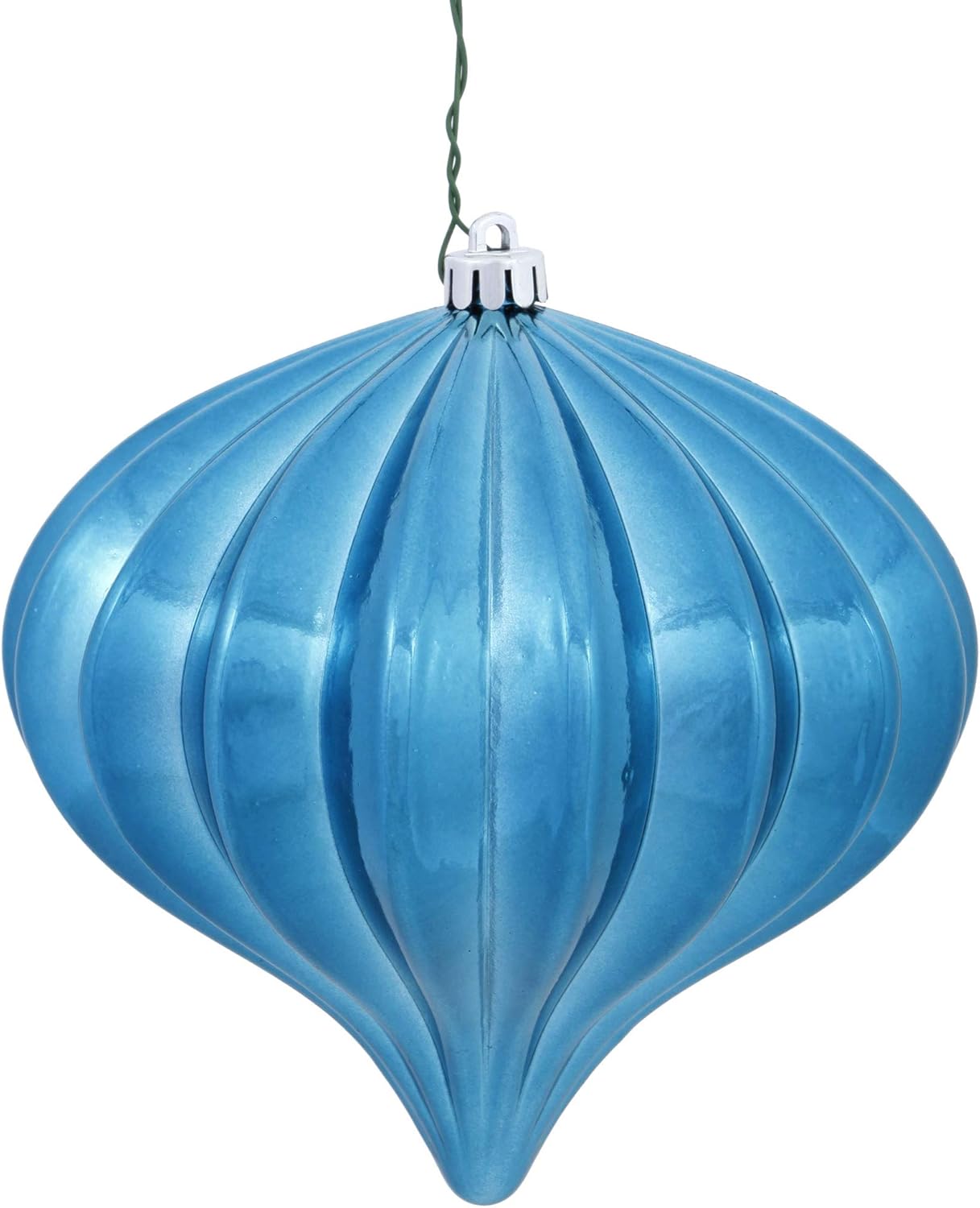 Burnished Orange Matte Onion Christmas Ornaments - UV Treated, Set of 3 by Vickerman