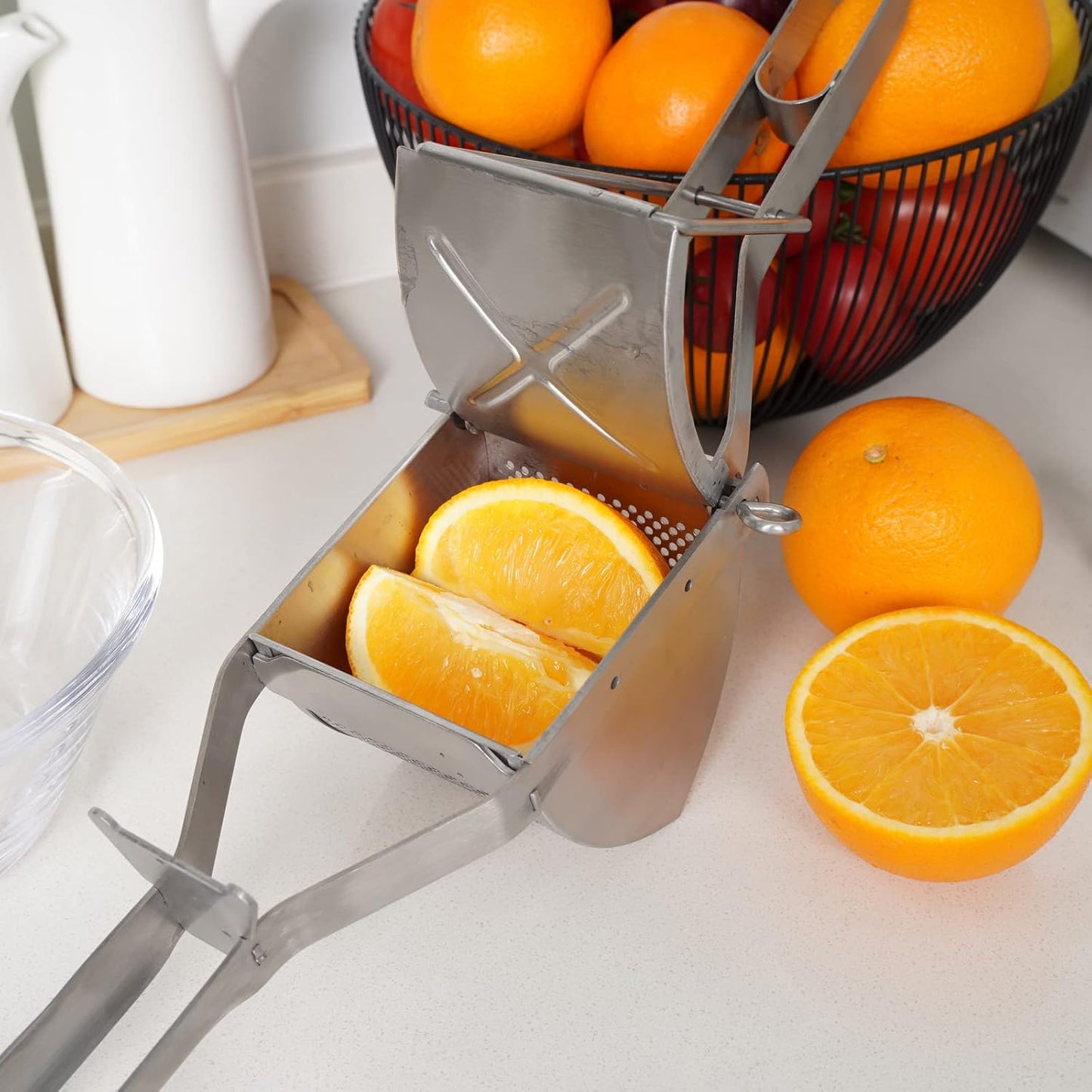 MyLifeUNIT Potato Ricer - Stainless Steel Masher with Extra Large Capacity & Ergonomic Grip