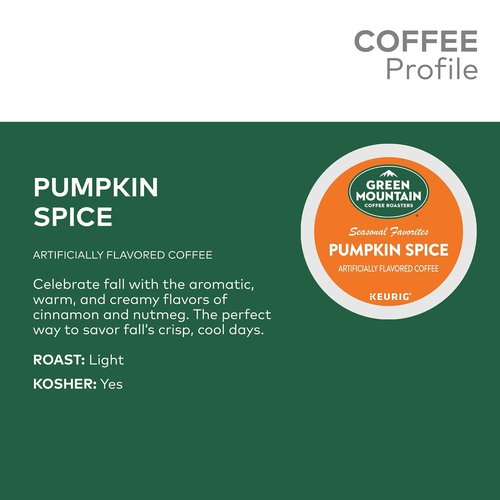 Green Mountain Coffee Roasters Pumpkin Spice Coffee Pods - Seasonal Selection | 32 Count