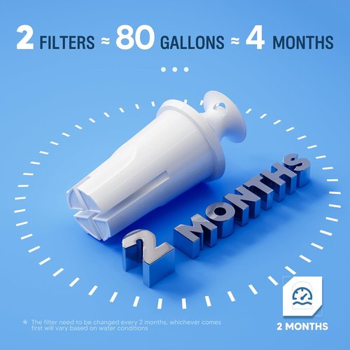 DESENRUIS Water Filter Replacement - Compatible with Brita Pitchers & Dispensers | Reduces Chlorine & Bad Taste, BPA-Free, Pack of 3