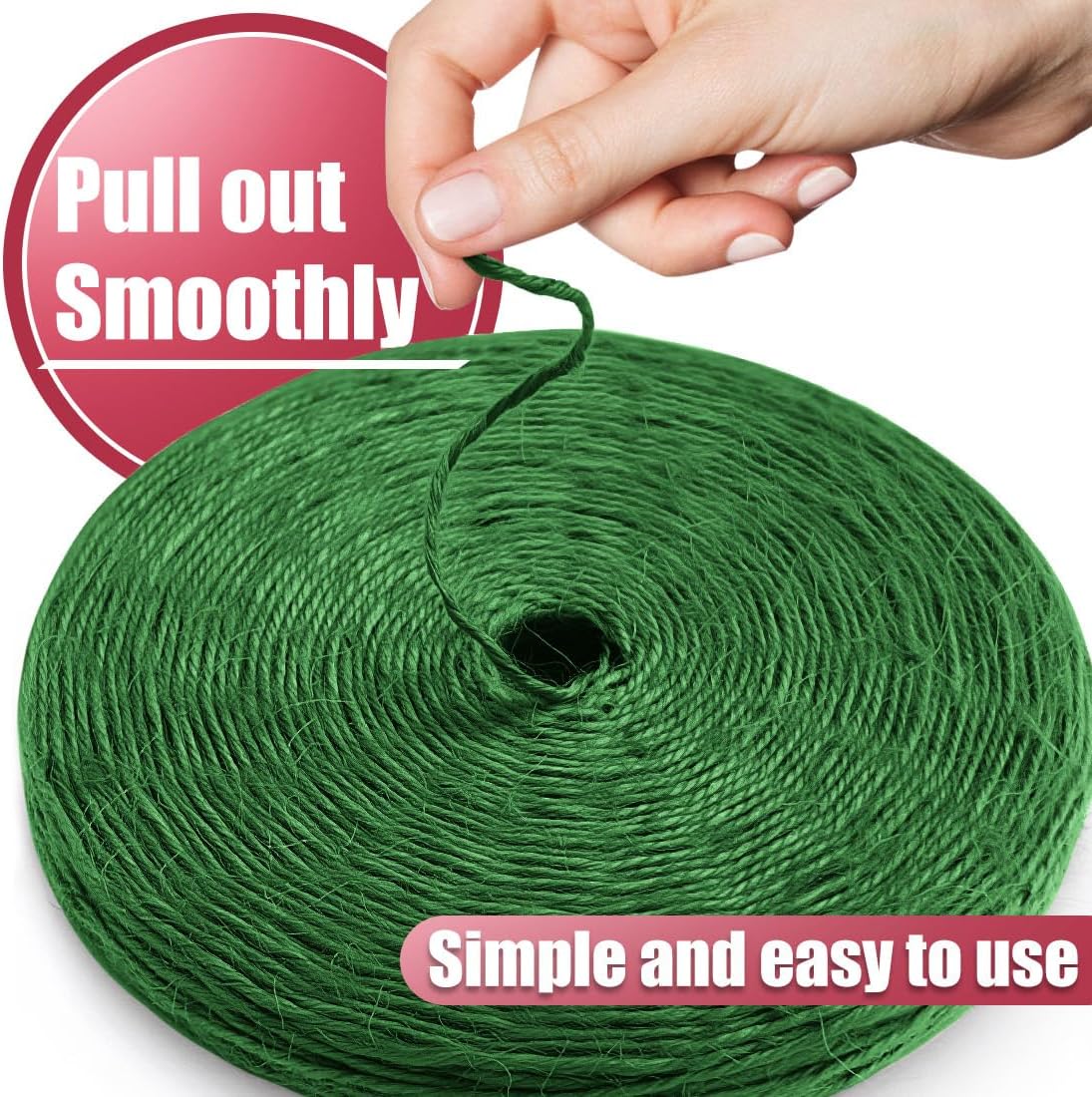 PerkHomy Garden Twine - Strong Natural Jute for Gardening & Crafts | 800 Feet (2 Pcs x 400 Feet)