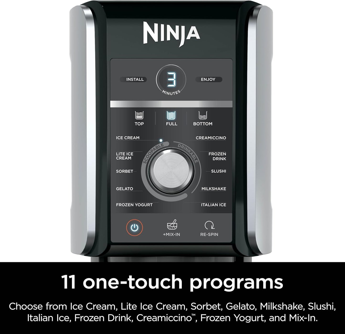 Ninja CREAMi Deluxe Ice Cream Maker - 11-in-1 Frozen Treat Machine with 4 Family-Sized Tubs | XL Capacity, Silver