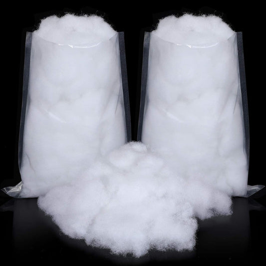 Sumind Winter Fake Snow Decoration - Fluffy Artificial Cotton Fiber for Christmas Crafts | 2 Bags (White)