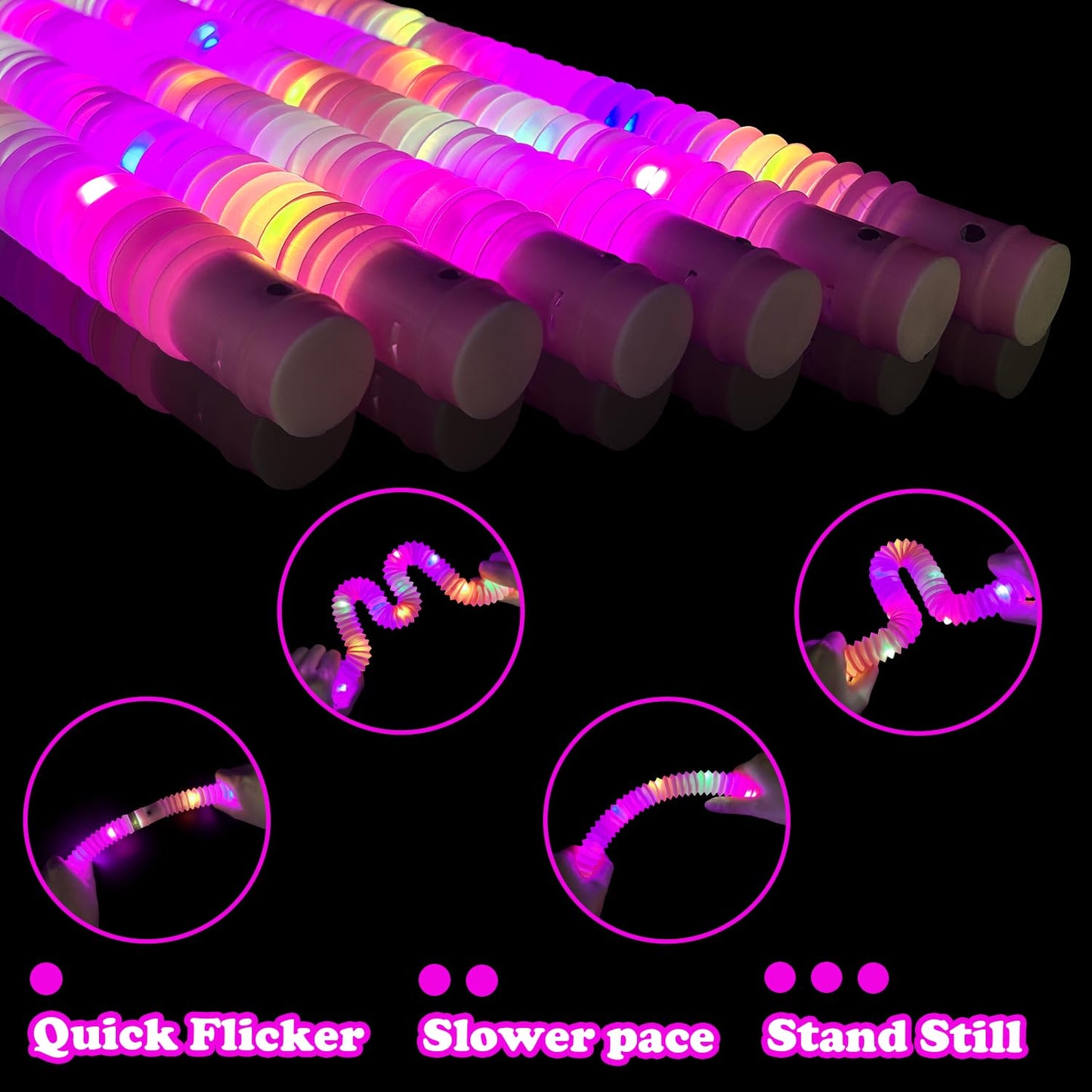 12-24 PCS Pink Glow Sticks Party Favors for Kids,Glow Necklaces Bracelets Accessories Decor for Toddlers Graduation Party,Kindergarten Preschool End of School Year Goodie Bag Stuffers Classroom Prizes