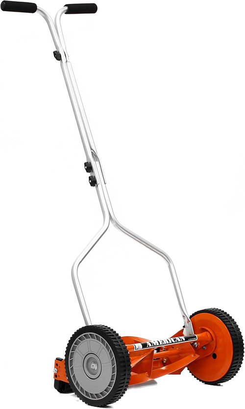 American Lawn Mower Company 14-Inch Push Reel Lawn Mower - 4 Blades, Red Finish