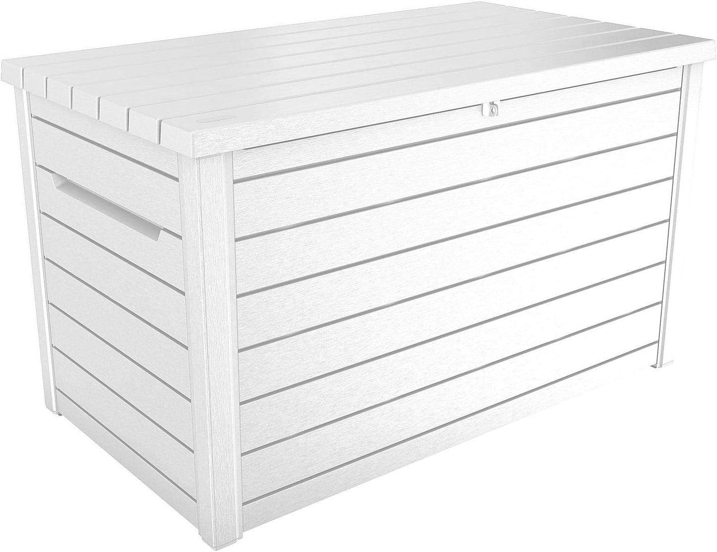 Keter XXL 230 Gallon Outdoor Deck Storage Box - Durable Patio Container in White