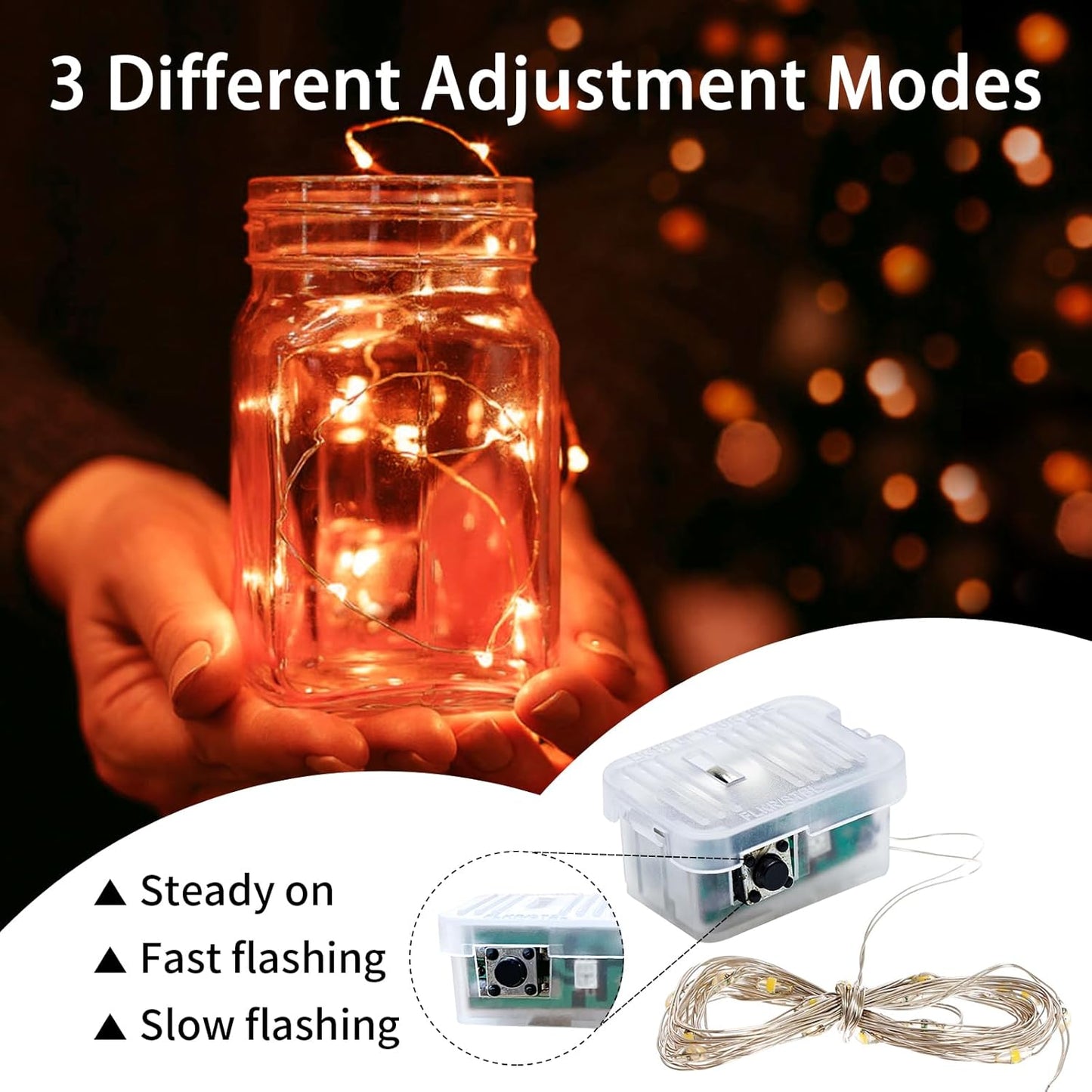 Skiennix 12 Pack Orange Fairy Lights - 7Ft 20 LED Twinkle String Lights | Battery Operated & Waterproof for Parties, Weddings, and Holidays