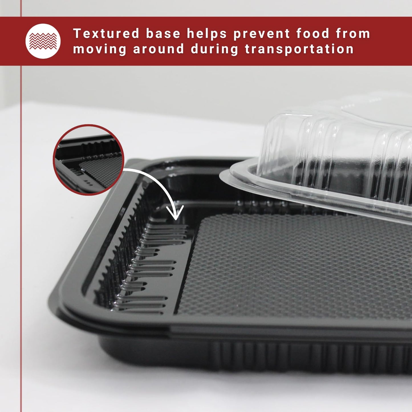 Zumart 10 Pack Catering Trays with Lid – 13" Serving Trays with Lids - Reusable Serving Platter With Lid for Catering, Buffet, Picnics & Events – Party Trays With Lids (13.39 × 9.84 × 2.95 inch)