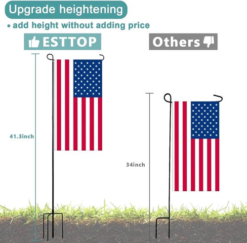 Heavy-Duty Garden Flag Pole Holder by [Brand Name] - Weatherproof Stand for 12x18 Inch Flags | Durable Outdoor Decoration