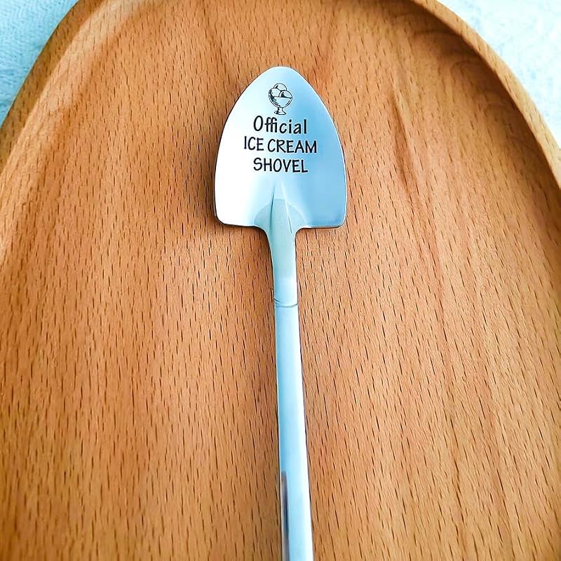 Official's Ice Cream Shovel Spoon - Stainless Steel Gift for Ice Cream Lovers, Dad, Sister, Christmas & Birthday