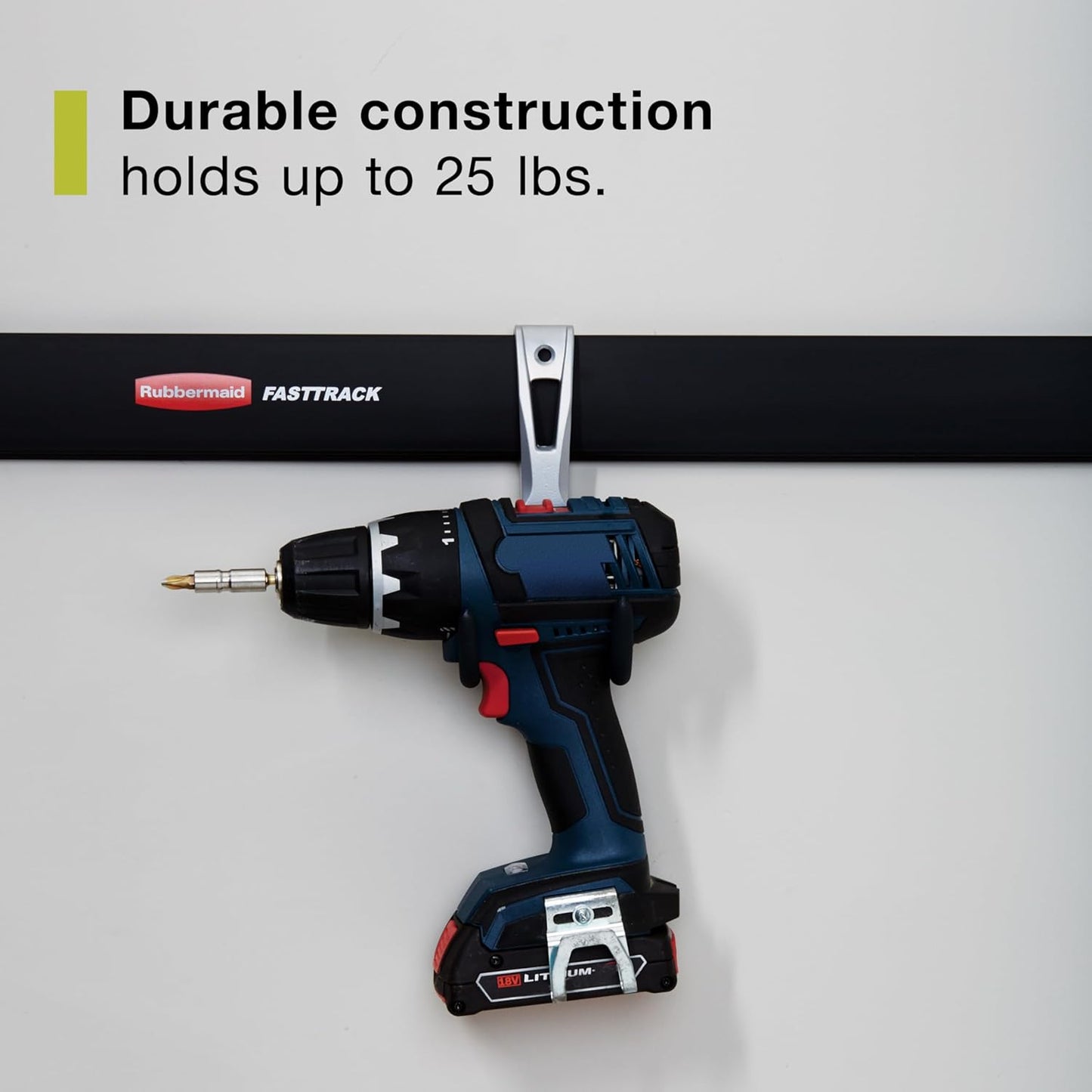Rubbermaid FastTrack Compact Hook - Soft Grip Garage Organizer for Cords, Ropes, & Small Hoses