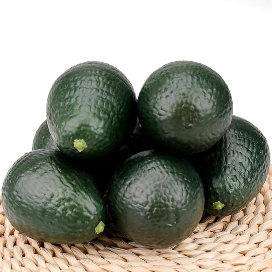 Artificial Lifelike Avocado Decorations - 6pcs Fake Fruit for Home & Party Props
