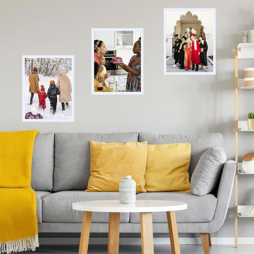 JCJMY 20x27 Picture Frame - White Puzzle & Photo Display | Horizontal & Vertical Wall Hanging