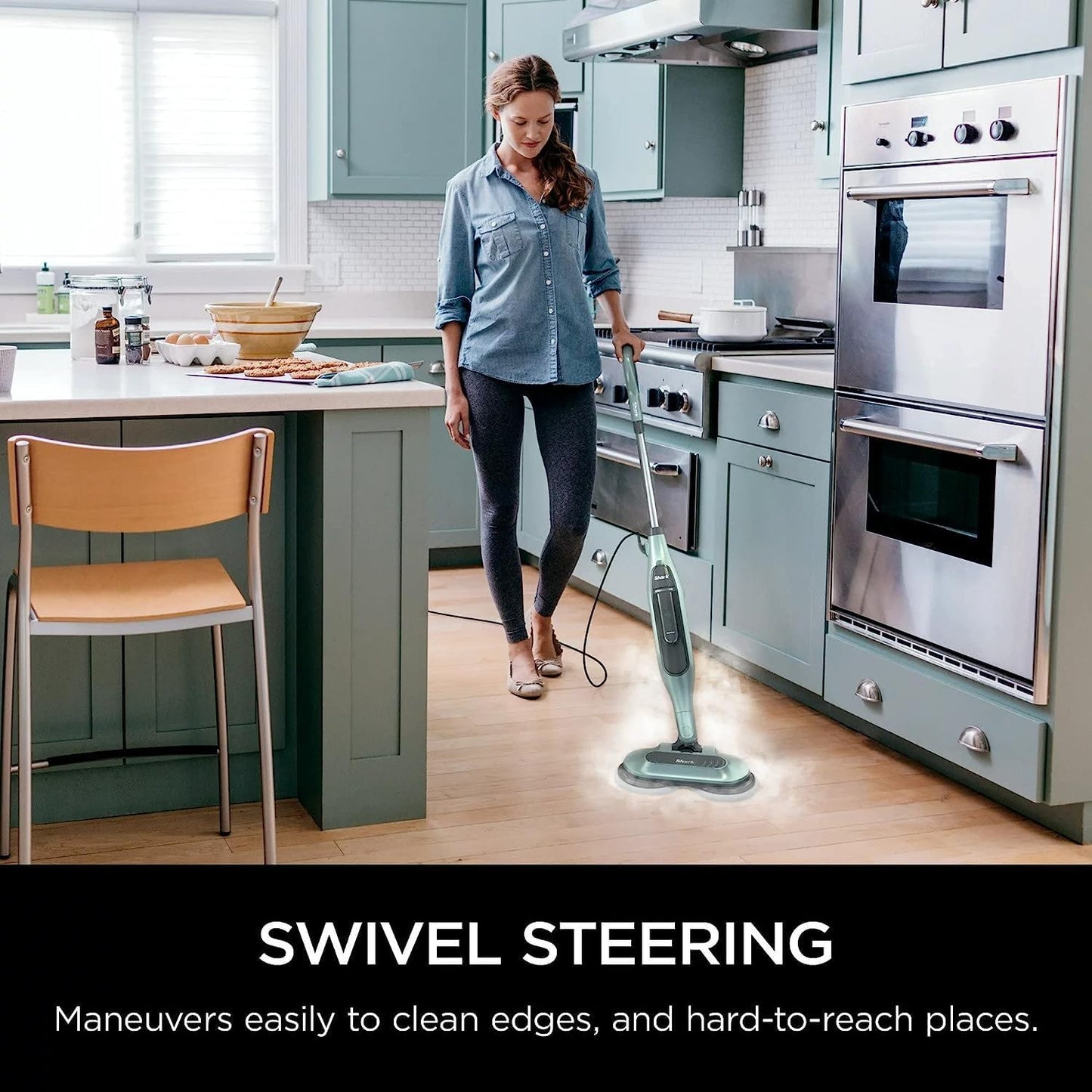 Shark S7000AMZ Steam Mop - All-in-One Scrubbing & Sanitizing for Hard Floors | Pure Water Technology
