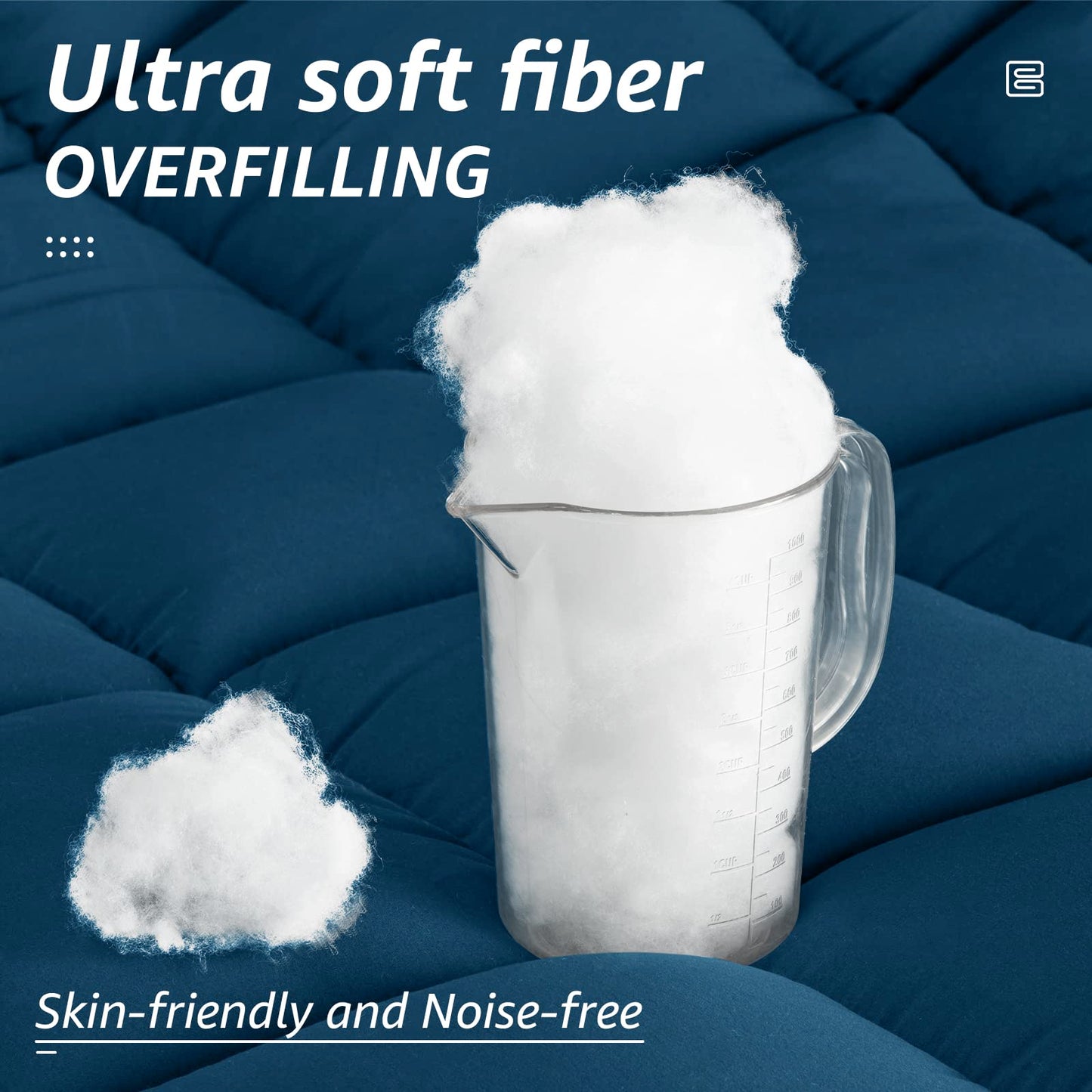 HYLEORY All Season California King Size Bed Comforter - Cooling Down Alternative Quilted Duvet Insert with Corner Tabs - Winter Warm - Machine Washable - Teal