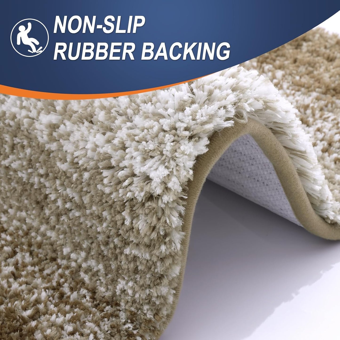 OLANLY Large Bathroom Rug Mat - Extra Soft Microfiber, Quick Dry & Machine Washable | Coffee 45x27