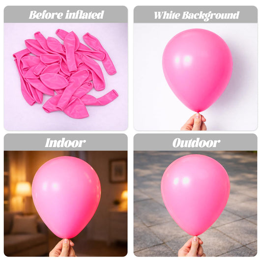 Voircoloria Pink Balloons, 66pack 12inch Pink Latex Party Balloons for Wedding, Birthday, Graduation, Bridal Shower, Valentine's Day, Baby Shower, Gender Reveal, Anniversary Party Decorations