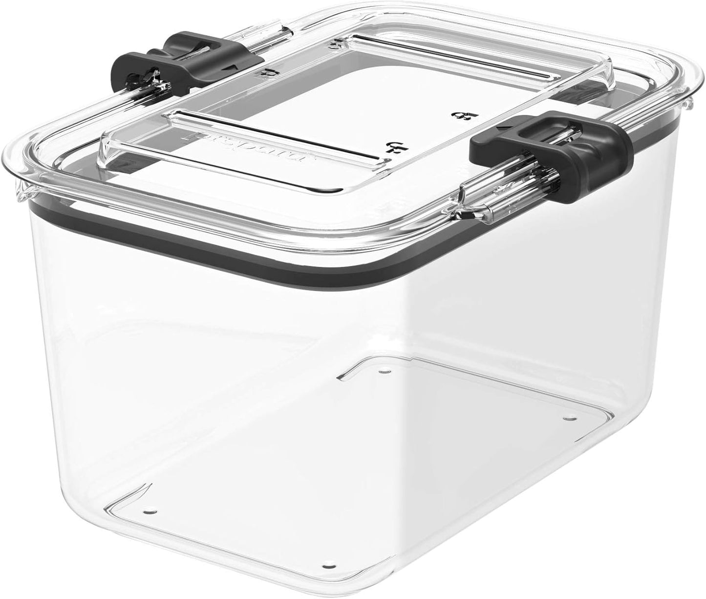 Prepara Latchlok Food Storage Containers - 7.8 Cup Tritan Set of 2 | Clear Design