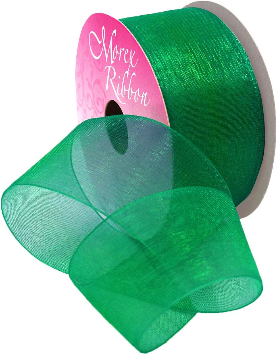 Red Organdy Nylon Ribbon - 5/8 Inch x 100 Yards | Morex 91803/100-609