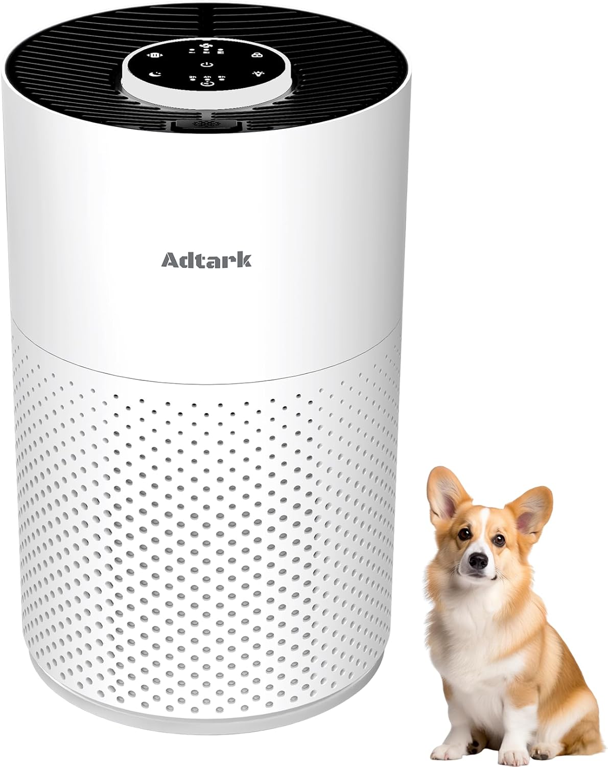 ADTARK Air Purifier - 3-in-1 Filter with Sleep Mode & Aroma Function | White Room Air Cleaner for Home & Office