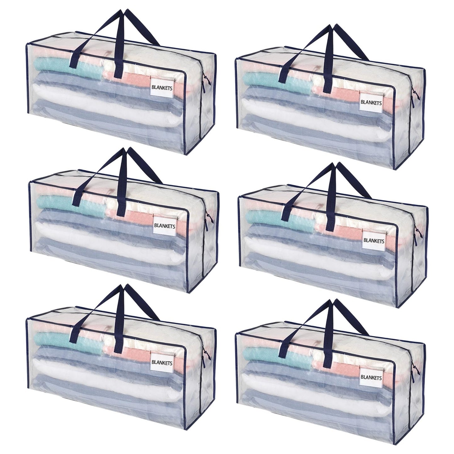 VENO 6 Pack Heavy Duty Moving Bags with Backpack Straps, Zippers & Handles, Extra Large Packing Bags for College Dorm Essentials, Moving Supplies Alternative to Cardboard Moving Boxes