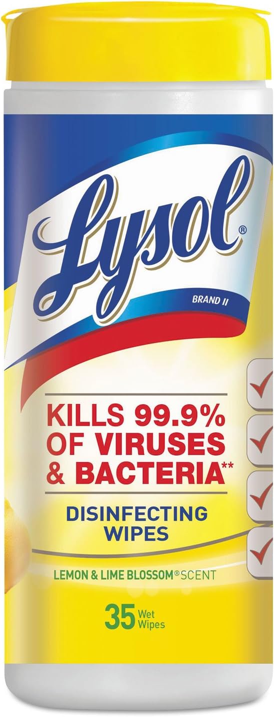 Lysol Disinfecting Wipes - Citrus Scent, 35 Count | Pack of 12 for Effective Cleaning