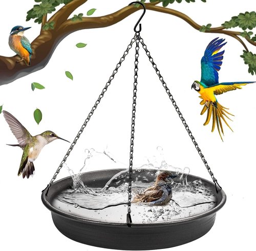 CARGEN Hanging Bird Bath & Feeder - Durable Garden Tray for Outdoor Wildlife | Perfect for Patios