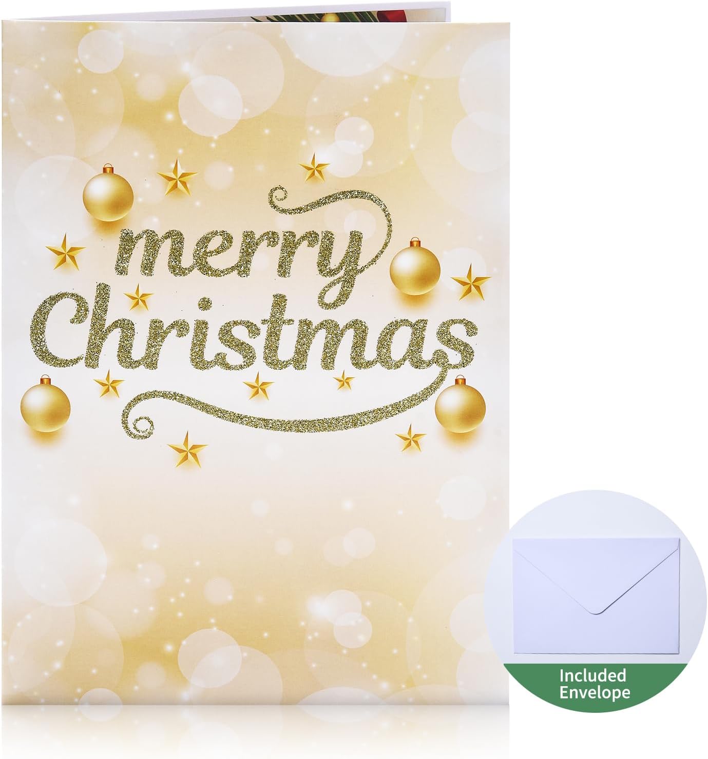 Venhoo Christmas Pop-Up Cards - 3D Handmade Musical Greeting Card with Light & Envelope | Christmas Tree Design