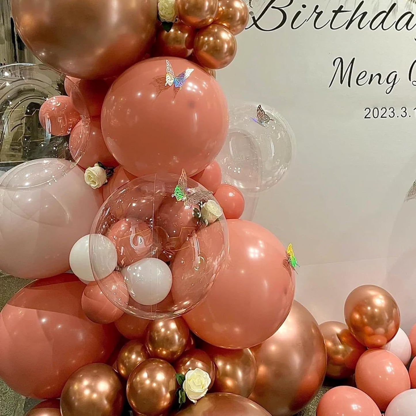Voircoloria 90-Pack Retro Pink Balloons - Versatile Sizes for Graduation, Weddings & Parties | 18/12/10/5 Inch